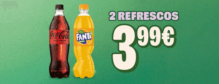 2 refrescos (500ml)